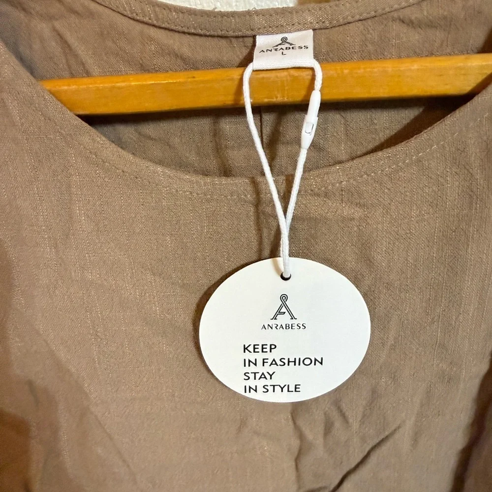 NWT Anrabess Brown Sleeveless Top and Pants Set - Picture 6 of 10